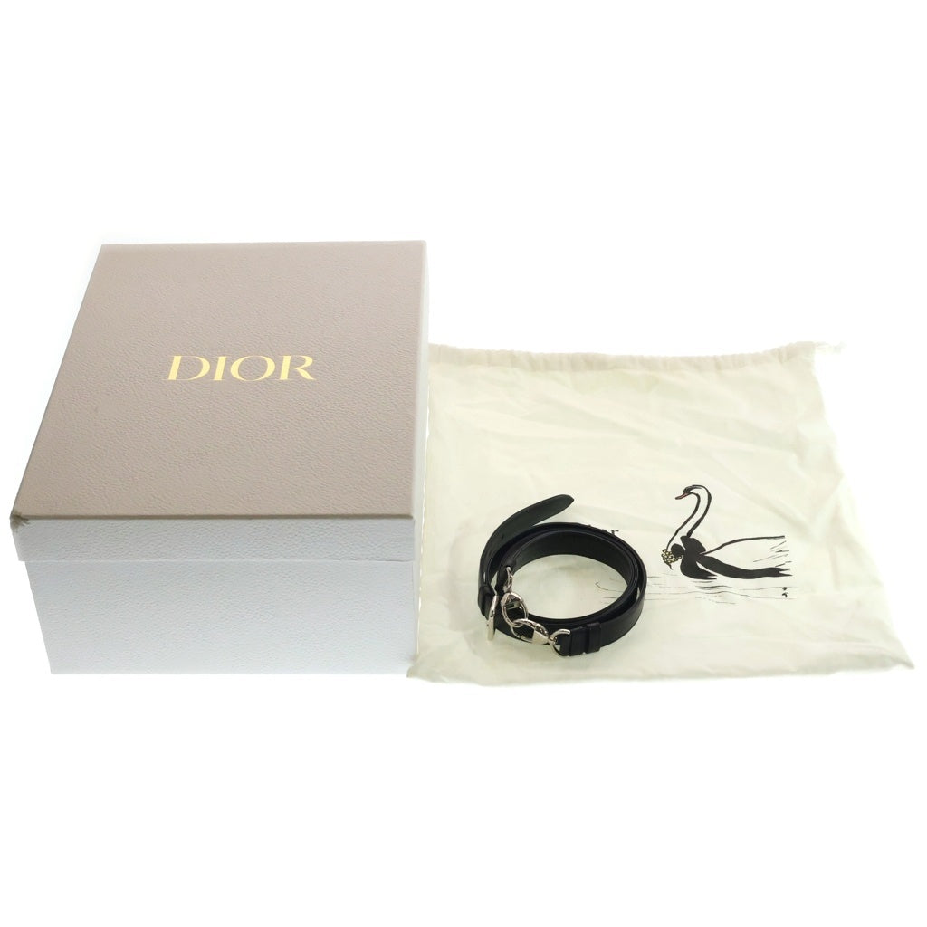 Christian Dior(クリスチャンディオール) レディディオール 2WAYハンドバッグ ショルダーバッグ ブラック レザー M0565ONGE-M900 シルバー金具 レディース