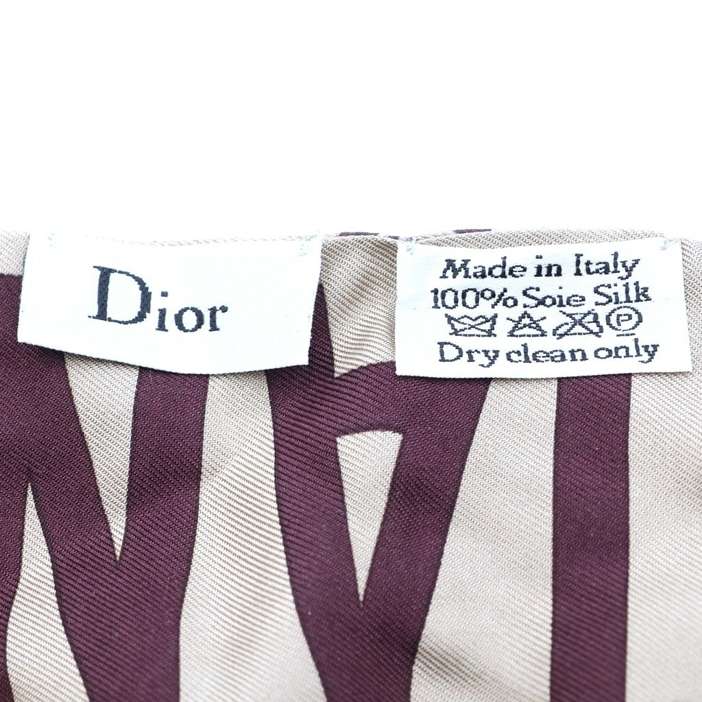 Christian Dior(クリスチャンディオール) ミッツァ スカーフ オブリーク トロッター柄 シルク ブラウン レディース