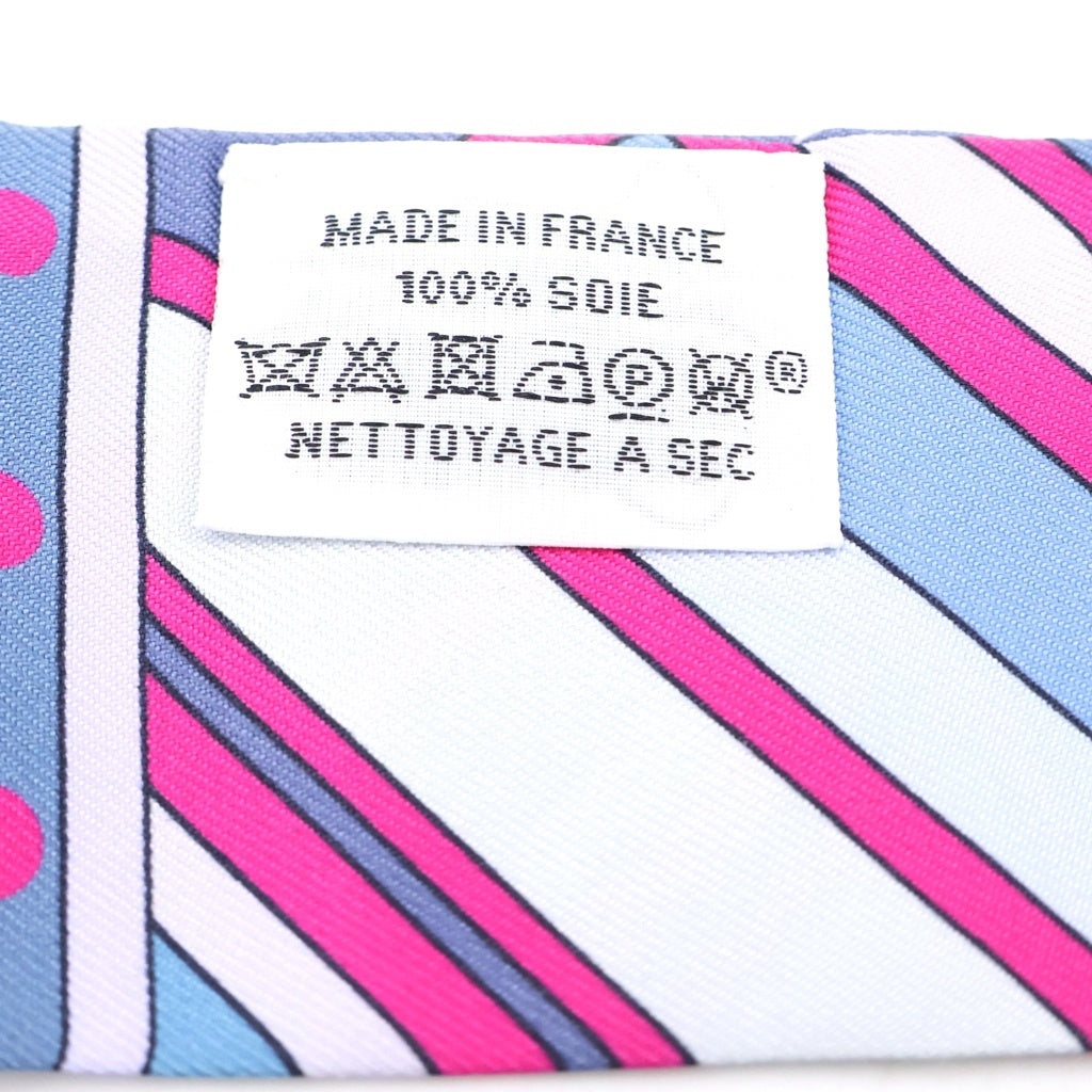 HERMES(エルメス) ツイリー Faubourg Rainbow フォーブルレインボー スカーフ ブルー シルク レディース