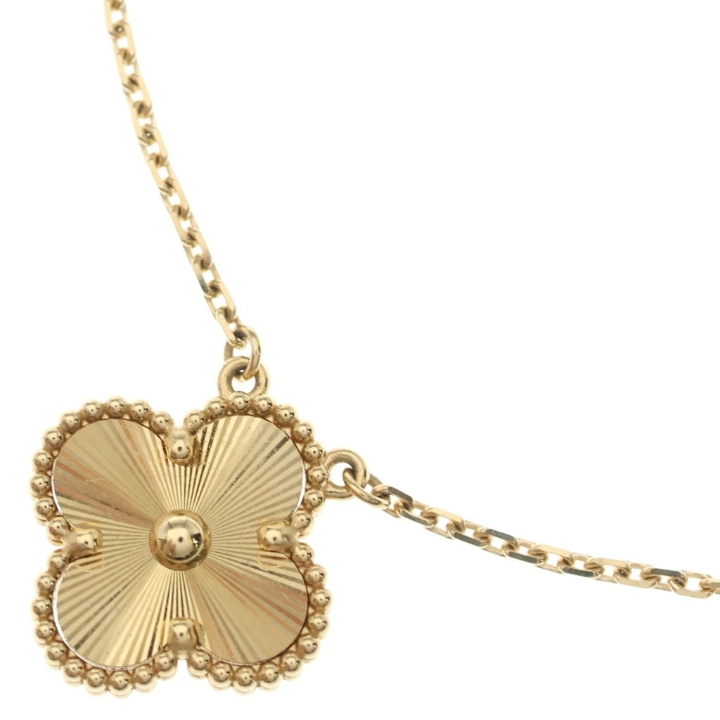 Van Cleef & Arpels(ヴァンクリーフアンドアーペル) ヴィンテージアルハンブラ ギョーシェ ネックレス Au750 イエローゴールド VCARP4KL00 レディース