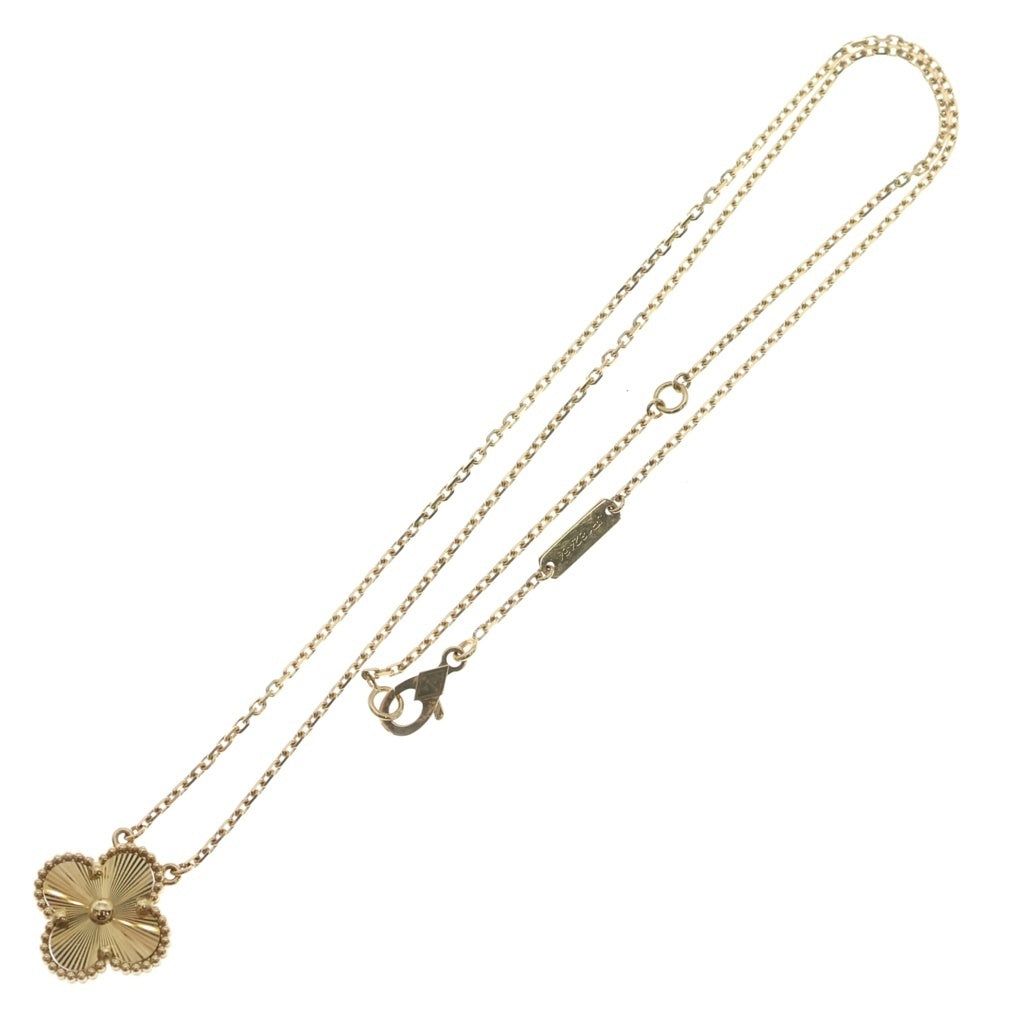 Van Cleef & Arpels(ヴァンクリーフアンドアーペル) ヴィンテージアルハンブラ ギョーシェ ネックレス Au750 イエローゴールド VCARP4KL00 レディース