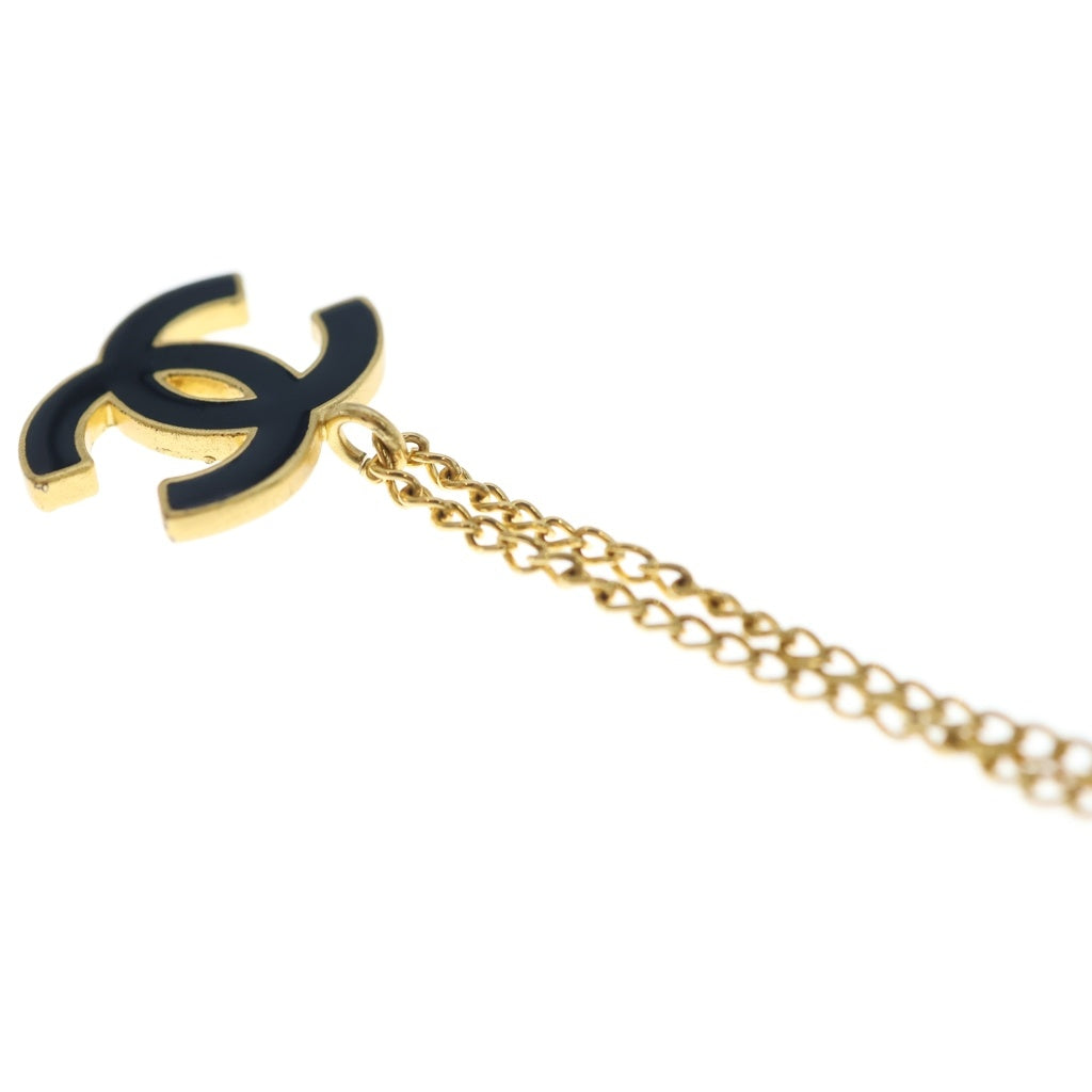 CHANEL(シャネル) ココマーク ネックレス メタル ゴールド×ブラック 豆あり 02A レディース