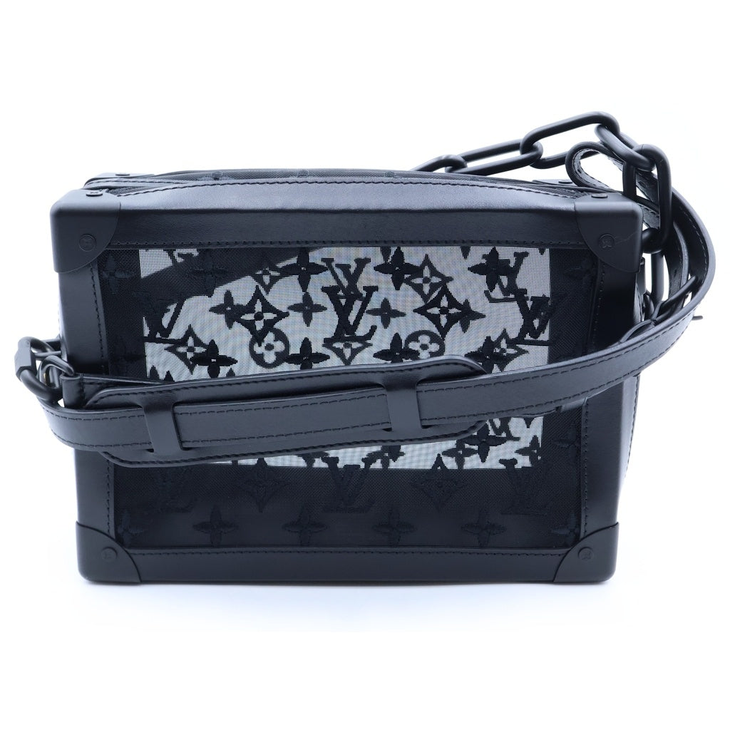 LOUIS VUITTON(ルイヴィトン) モノグラム ソフトトランク ショルダーバッグ ブラック メッシュ×レザー M53964 ICタイプ レディース
