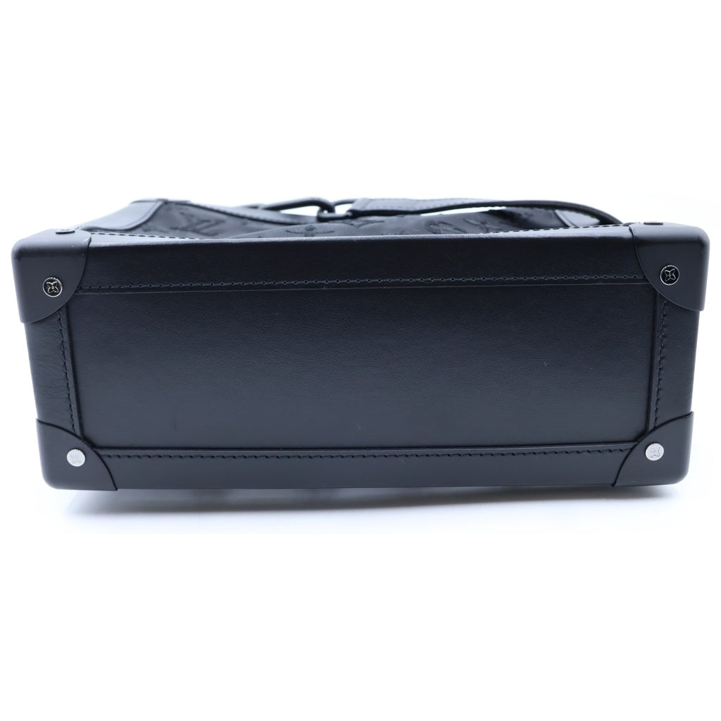 LOUIS VUITTON(ルイヴィトン) モノグラム ソフトトランク ショルダーバッグ ブラック メッシュ×レザー M53964 ICタイプ レディース
