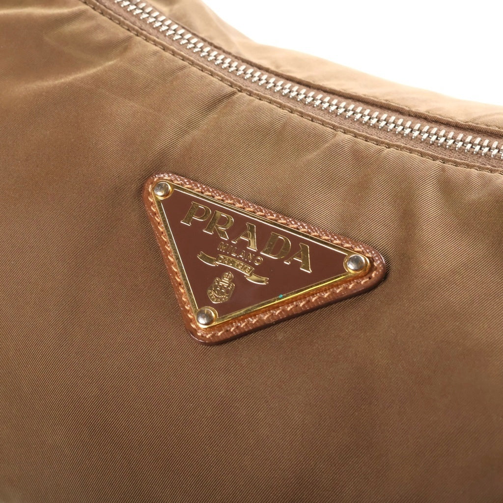 PRADA(プラダ) ワンショルダーバッグ カーキ ナイロン×レザー BR3291 ゴールド金具