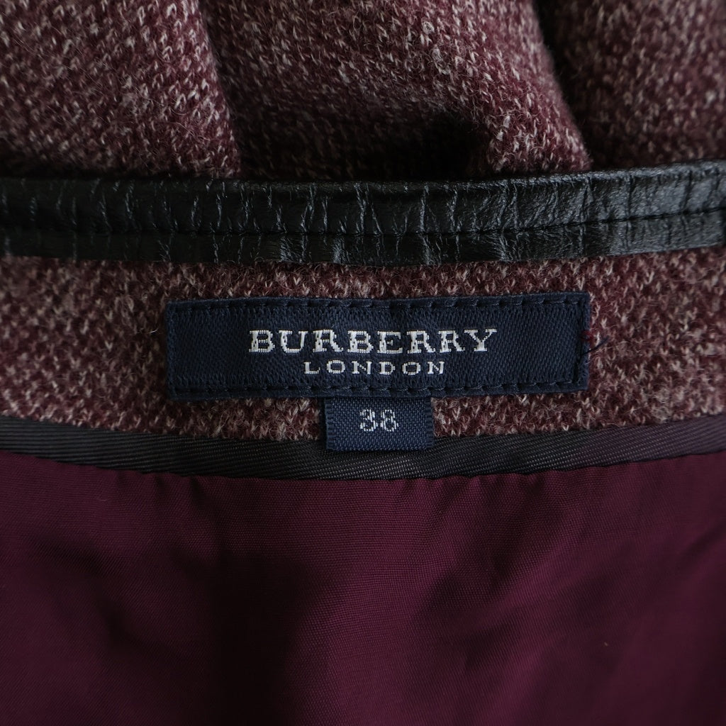 BURBERRY LONDON(バーバリーロンドン) ウール フレアスカート タック パープル B1S08-848-17 レディース