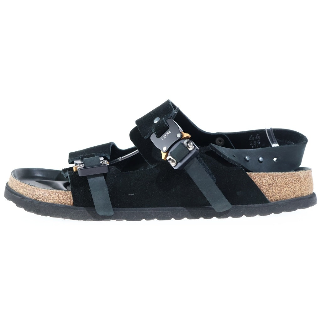 Christian Dior(クリスチャンディオール) ×BIRKENSTOCK 22AW ダブルストラップ ミラノサンダル シューズ ビルケンシュトック スエード ブラック
