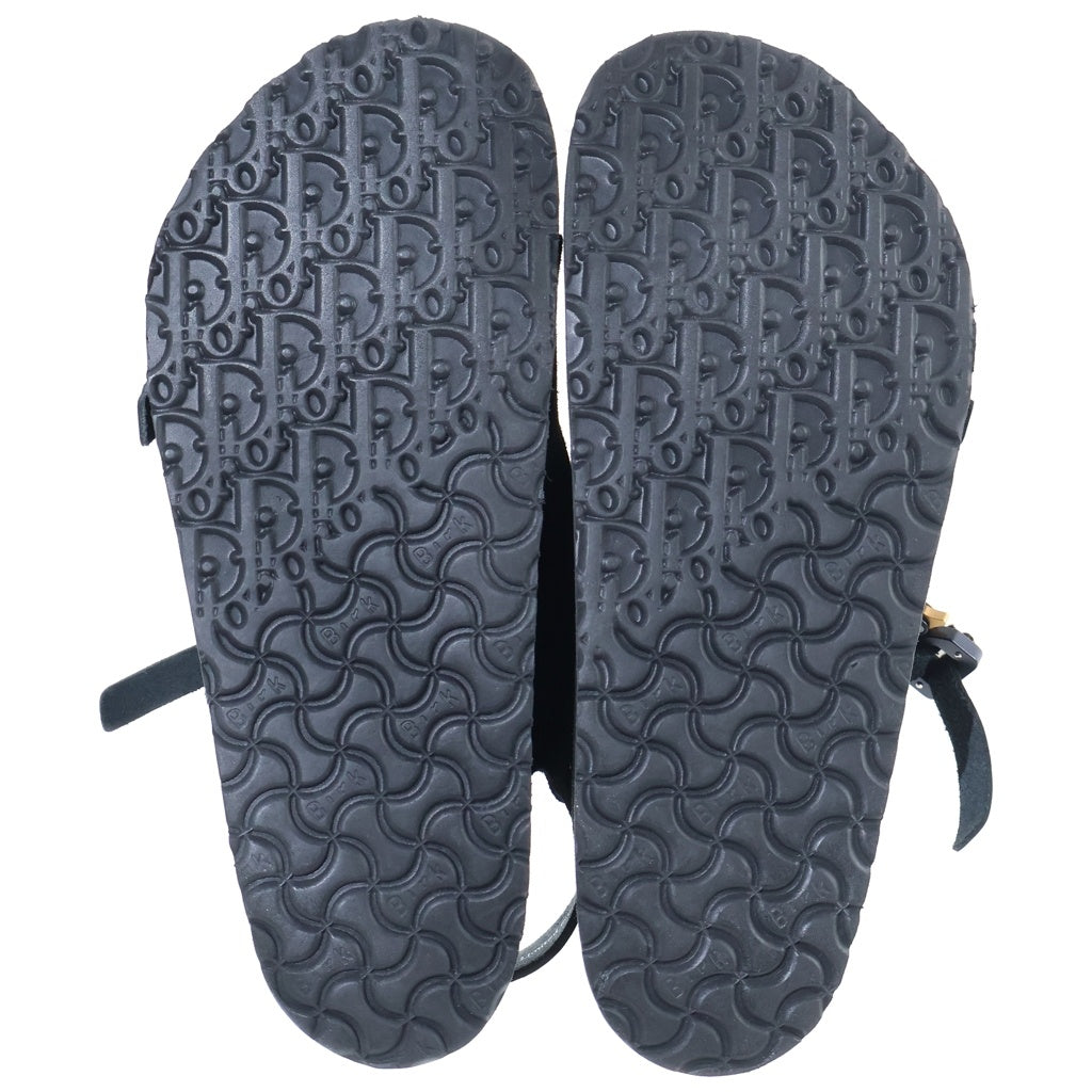 Christian Dior(クリスチャンディオール) ×BIRKENSTOCK 22AW ダブルストラップ ミラノサンダル シューズ ビルケンシュトック スエード ブラック