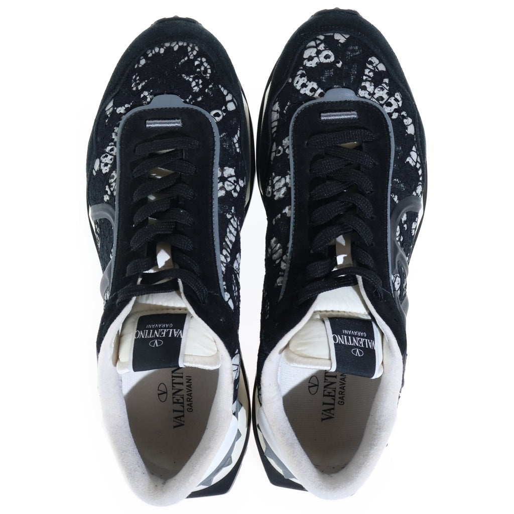 VALENTINO(ヴァレンティノ) 22SS Vロゴ レースデザイン ローカットスニーカー シューズ ランナー ブラック