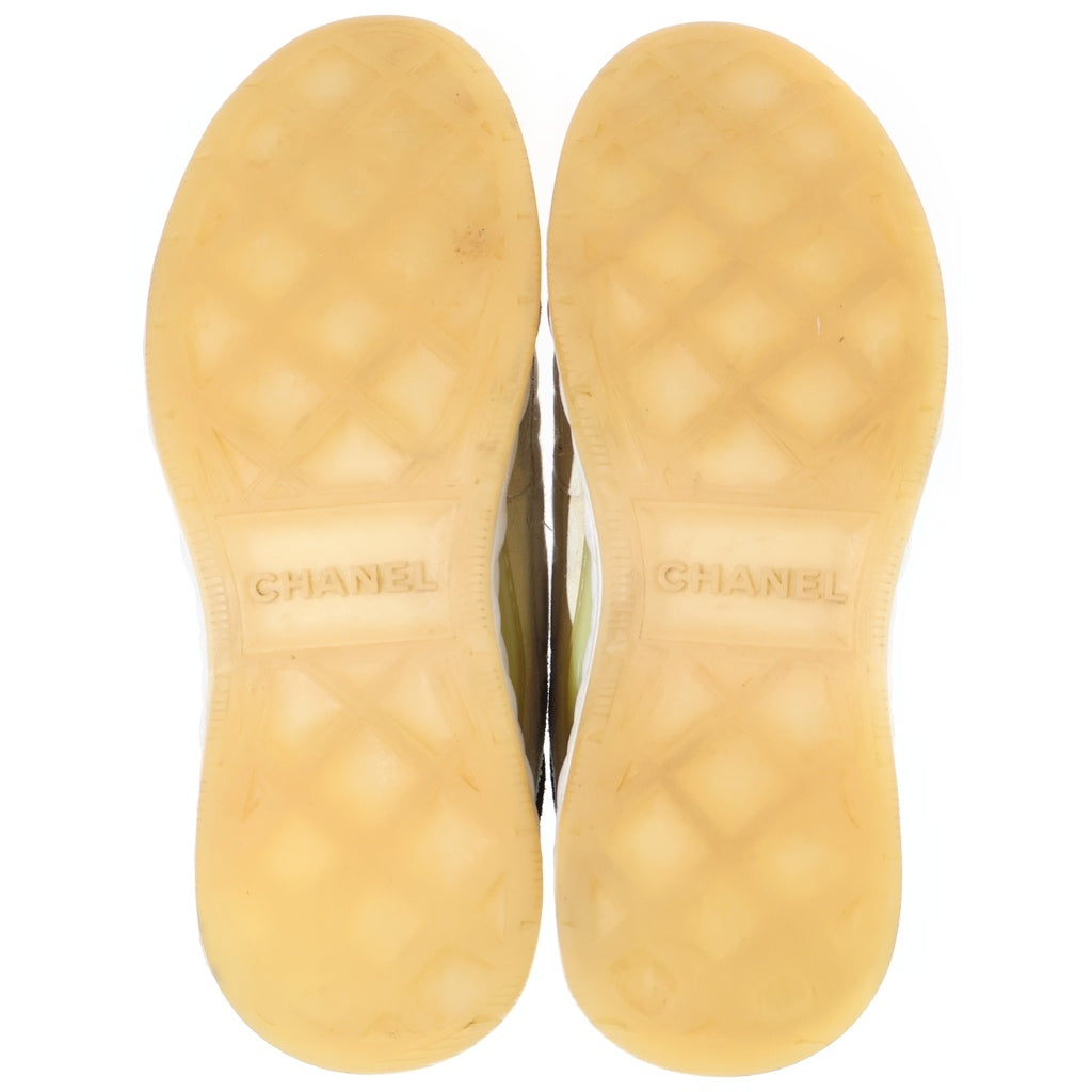 CHANEL(シャネル) マトラッセ ココマーク スエード切り替え ローカットスニーカー シューズ マルチカラー ホワイト/ブラック レディース
