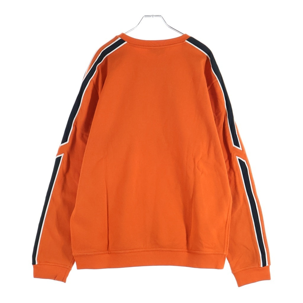 HERMES(エルメス) 袖Hロゴラインデザイン コットン長袖ニット トレーナー オレンジ 22-5763