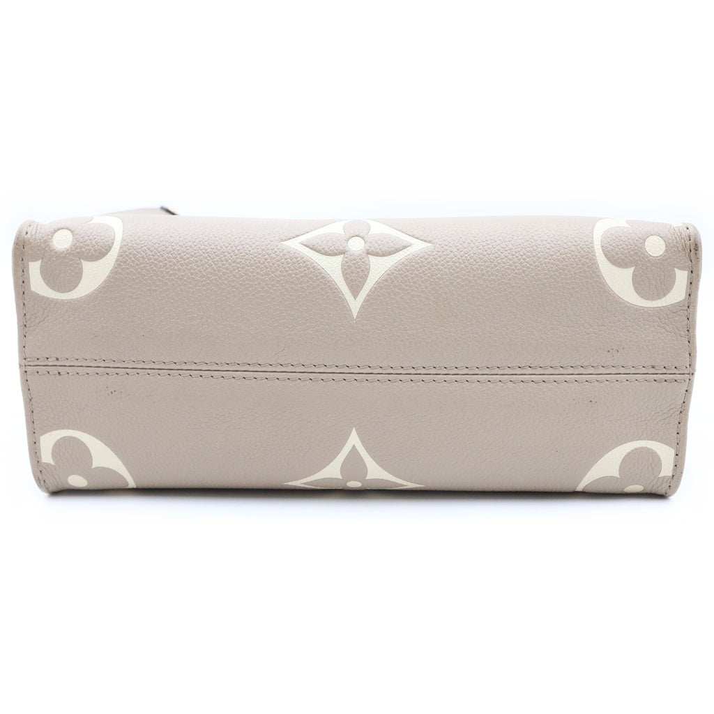 LOUIS VUITTON(ルイヴィトン) モノグラム・アンプラント オンザゴー PM 2WAYショルダーバッグ ハンドバッグ ベージュ レザー M45779 ゴールド金具 レディース