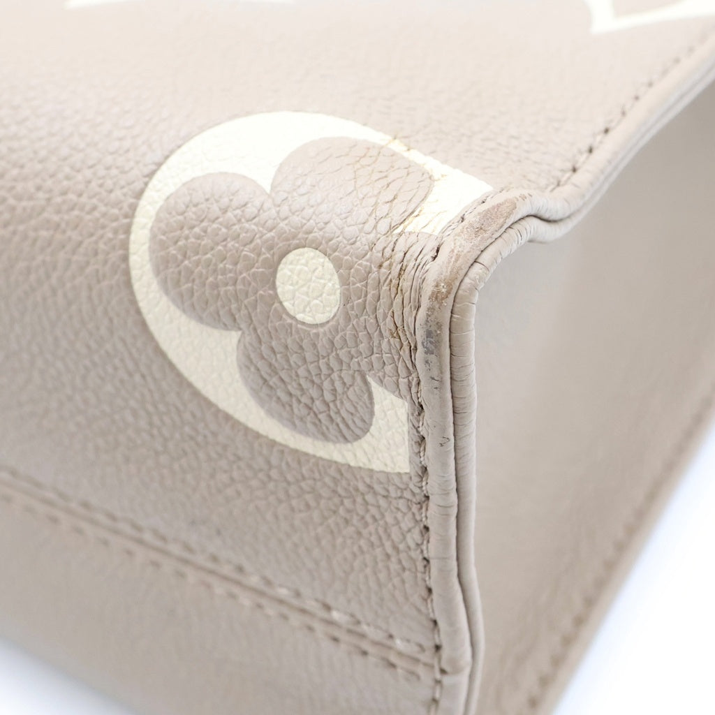 LOUIS VUITTON(ルイヴィトン) モノグラム・アンプラント オンザゴー PM 2WAYショルダーバッグ ハンドバッグ ベージュ レザー M45779 ゴールド金具 レディース