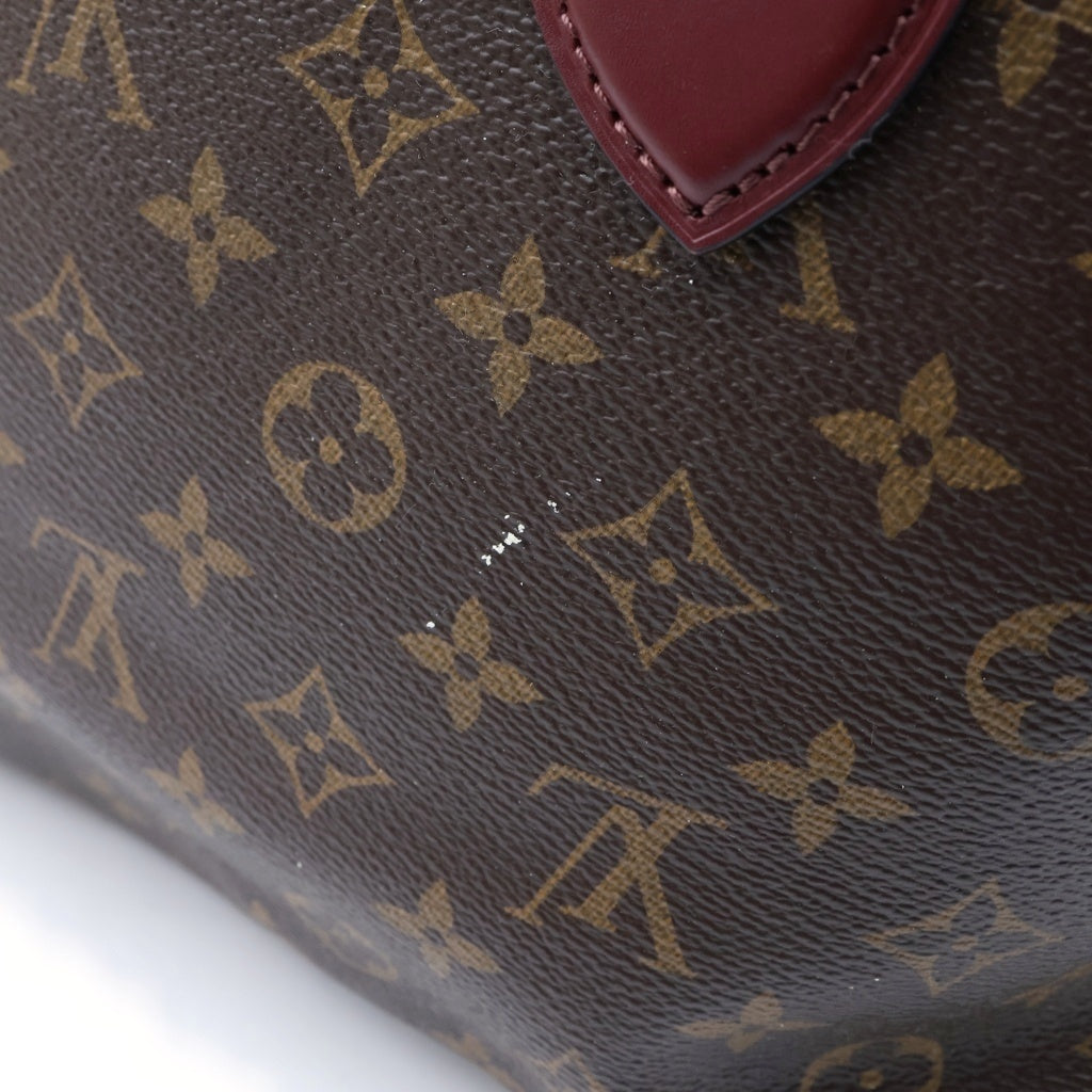 LOUIS VUITTON(ルイヴィトン) モノグラム フラワージップドトートMM ブラウン PVCレザー RFID M44348 レディース