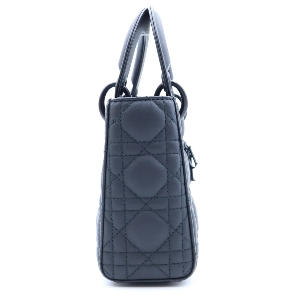 Christian Dior(クリスチャンディオール) レディディオール ミニ ウルトラマット 2WAYハンドバッグ ショルダーバッグ ブラック レザー ブラック金具 レディース
