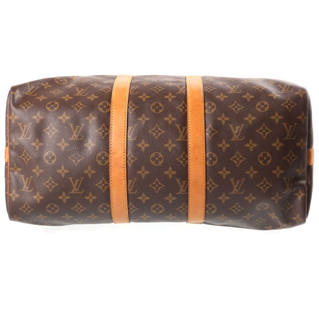 LOUIS VUITTON(ルイヴィトン) モノグラム キーポルバンドリエール45 ボストンバッグ トラベルバッグ ハンドバッグ ショルダーバッグ ブラウン レザー×PVC M41418 ゴールド金具 レディース