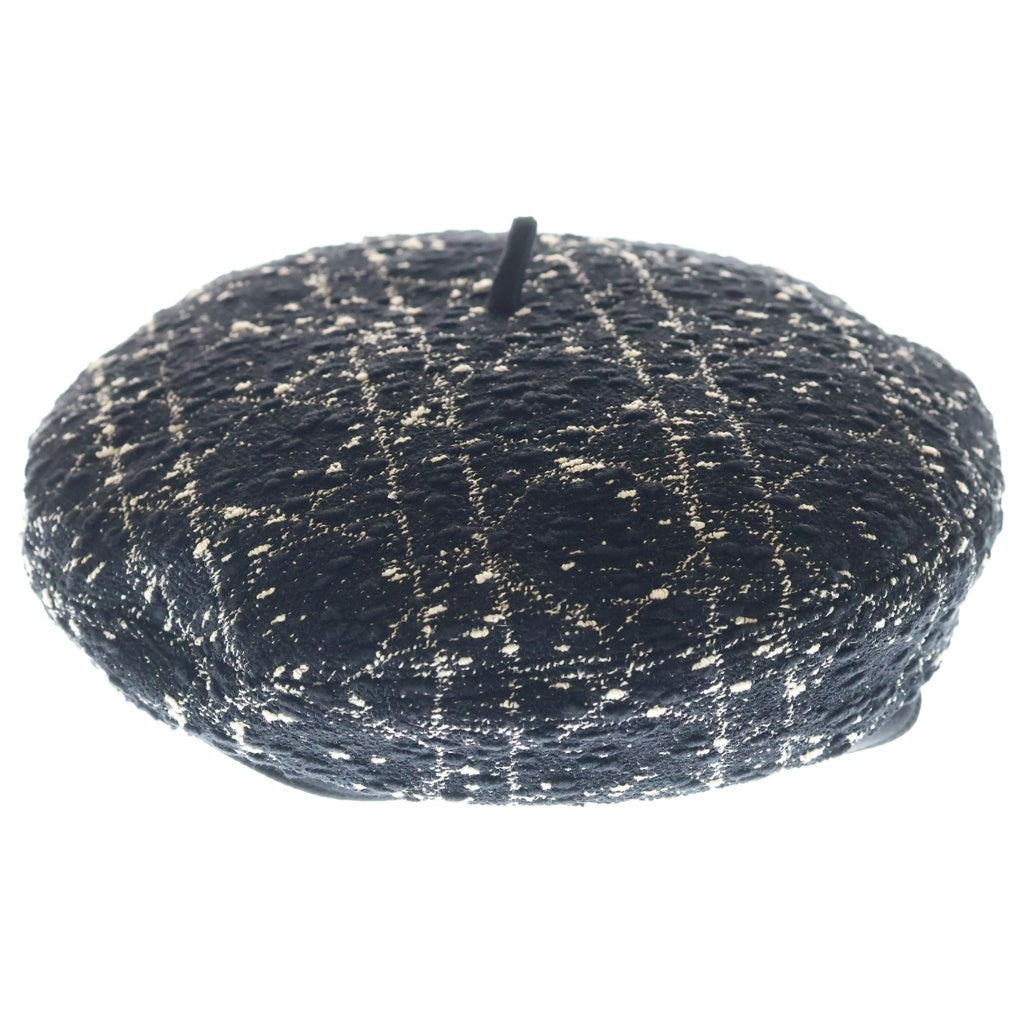 Christian Dior(クリスチャンディオール) ツイード ベレー帽 ブラック #59 42BTC910A129 レディース