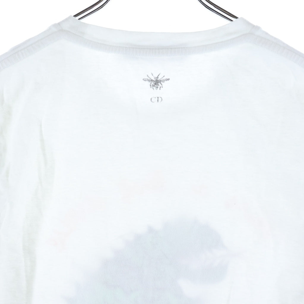 Christian Dior(クリスチャンディオール) ニキ・ド・サンファル ドラゴンパターン 半袖Tシャツ カットソー ホワイト×グリーン #XS 413T09A4519 レディース