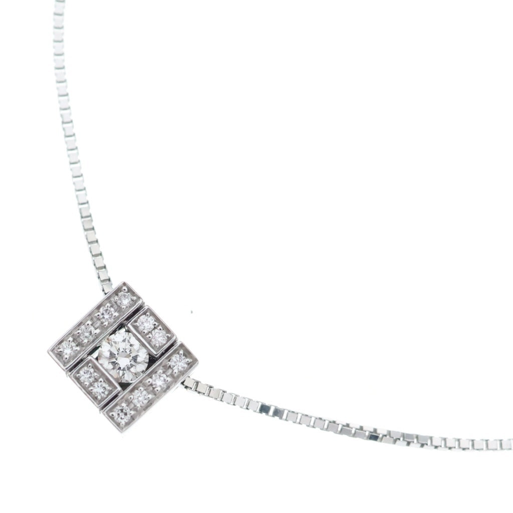 DAMIANI(ダミアーニ) ベルエポック スクエアダイヤ ネックレス ペンダント チェーン ホワイトゴールド Au750WG