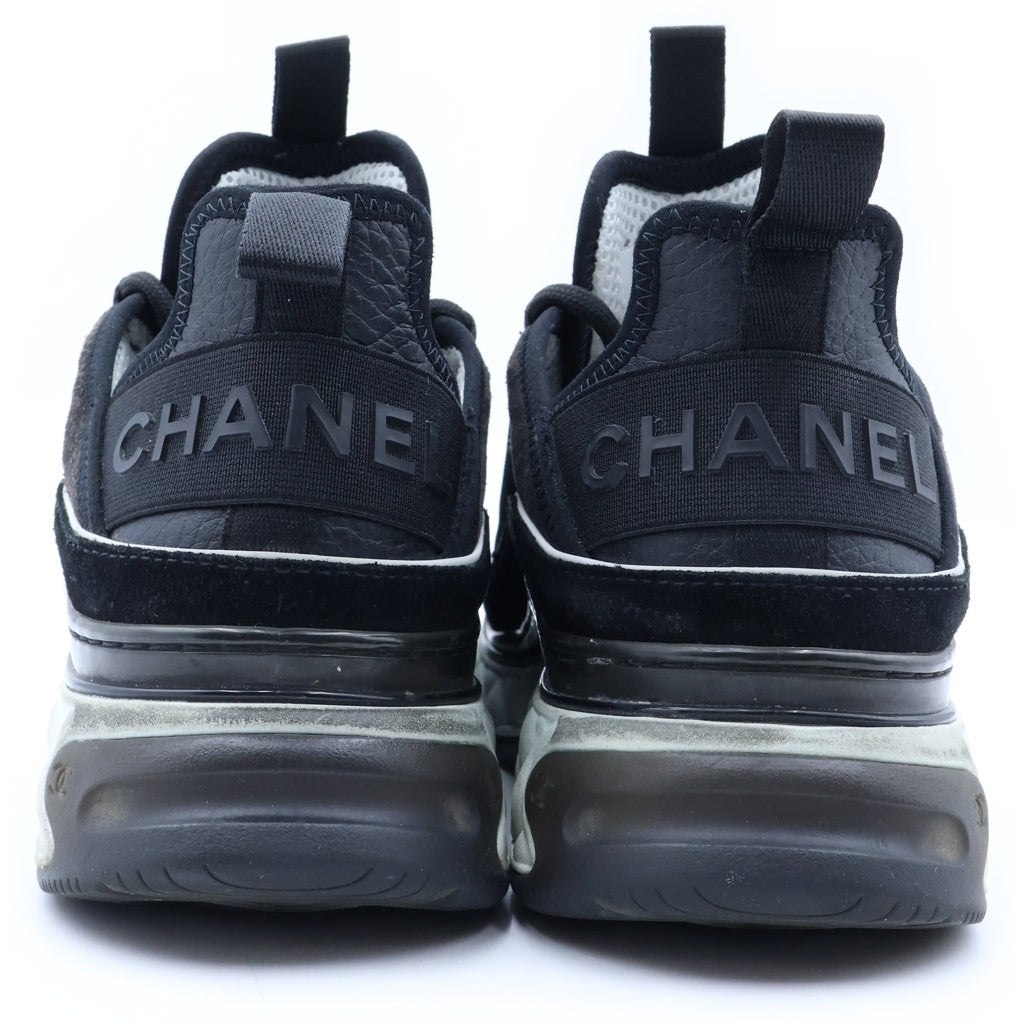 CHANEL(シャネル) ココマーク スエードレザー ローカットシューズ スニーカー ブラック レディース G39070