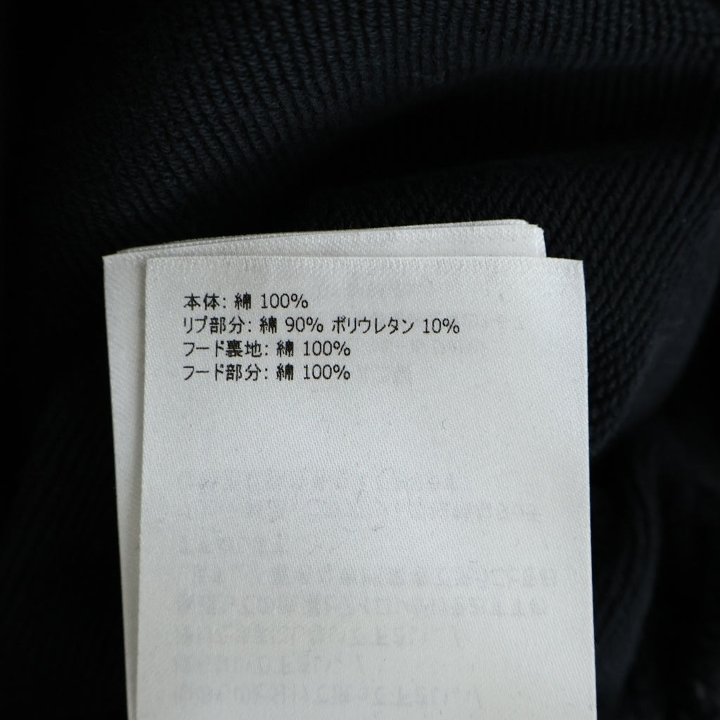 MONCLER(モンクレール) フードロゴプリント ハーフジップ スウェットパーカー フーディー コットン ブラック H10918G00036