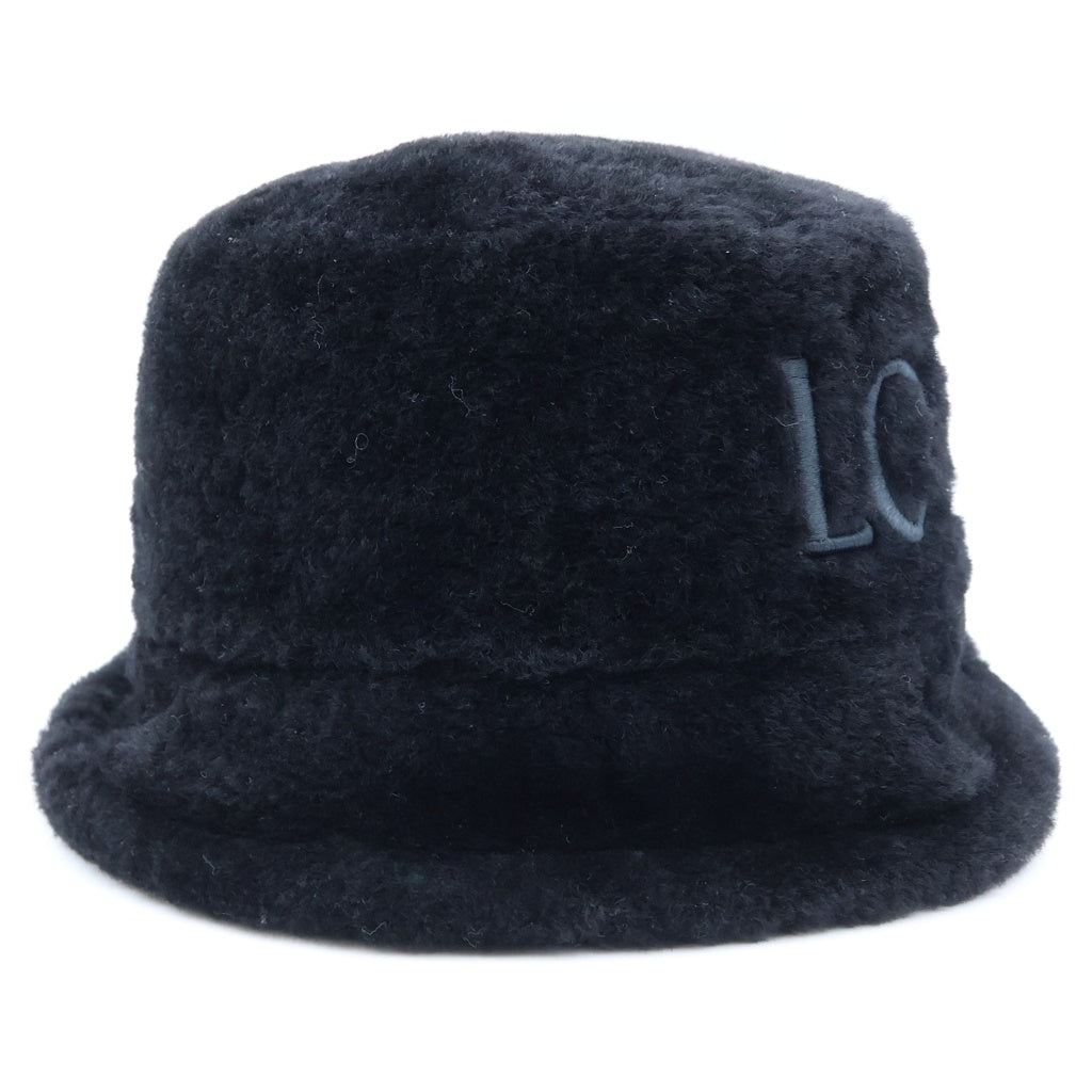 LOEWE(ロエベ) エンブロイダリー シアリング バケットハット 刺繍ロゴ ブラック K820HB1X70 レディース