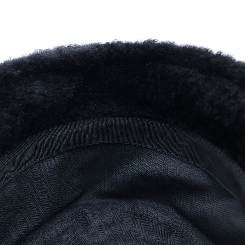 LOEWE(ロエベ) エンブロイダリー シアリング バケットハット 刺繍ロゴ ブラック K820HB1X70 レディース