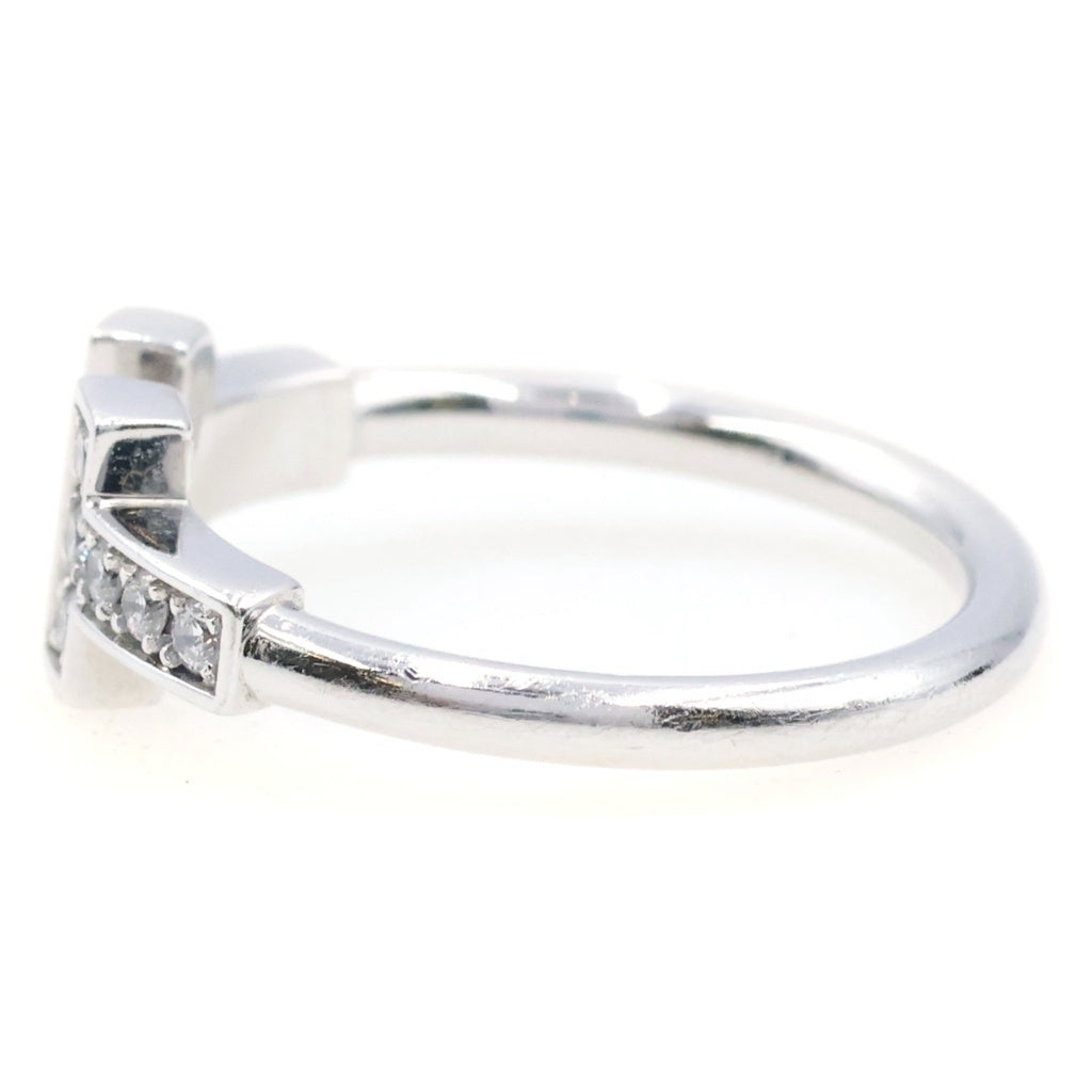 TIFFANY & Co.(ティファニー) Tワイヤー パヴェダイヤ リング ホワイトゴールド #8 Au750WG レディース