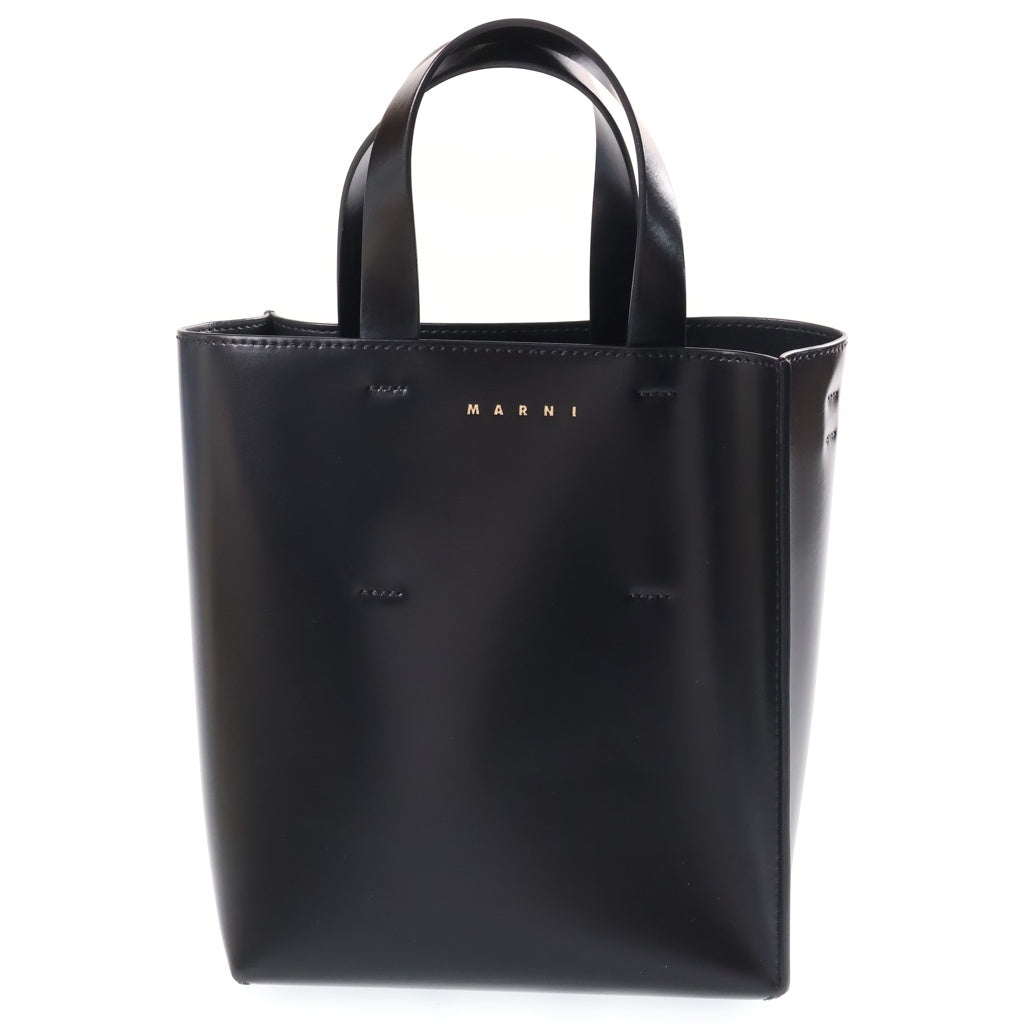 MARNI(マルニ) museo 2WAYショルダーバッグ ハンドバッグ ブラック レザー ゴールド金具 レディース