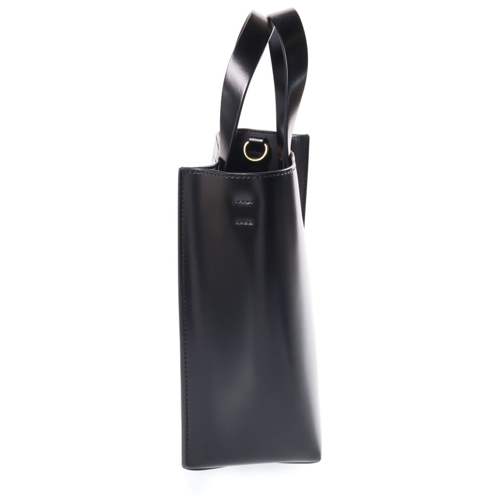 MARNI(マルニ) museo 2WAYショルダーバッグ ハンドバッグ ブラック レザー ゴールド金具 レディース