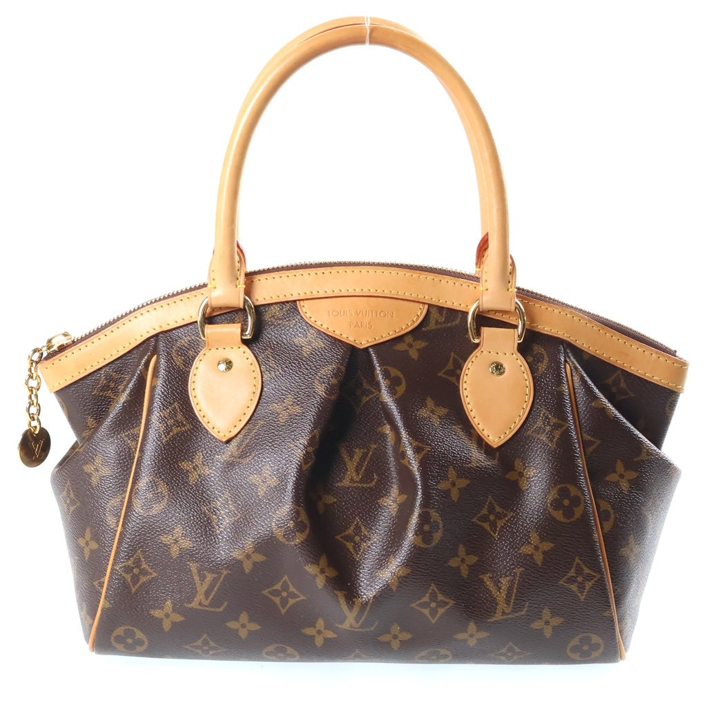 LOUIS VUITTON(ルイヴィトン) モノグラム ティヴォリPM ハンドバッグ ブラウン レザー×PVC M40143 ゴールド金具 レディース