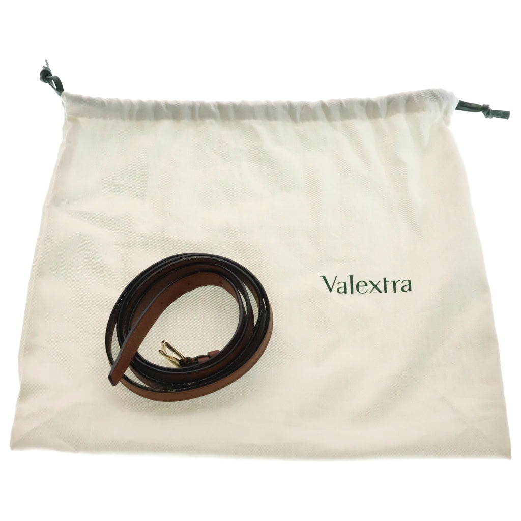 Valextra(ヴァレクストラ) ノーロショルダーバッグ ブラウン レザー ゴールド金具 レディース