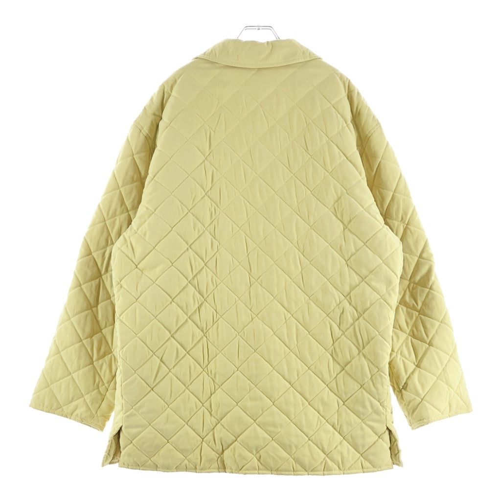 HERMES(エルメス) Quilting Coat キルティングコート チェックライナー付き ナイロン ポリエステル フランス製 イエロー