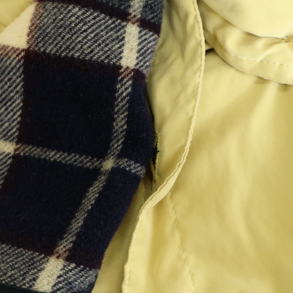 HERMES(エルメス) Quilting Coat キルティングコート チェックライナー付き ナイロン ポリエステル フランス製 イエロー