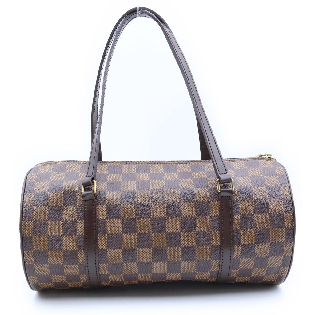 LOUIS VUITTON(ルイヴィトン) ダミエ パピヨン30 ハンドバッグ ボストンバッグ ブラウン レザー×PVC N51303 ゴールド金具 レディース