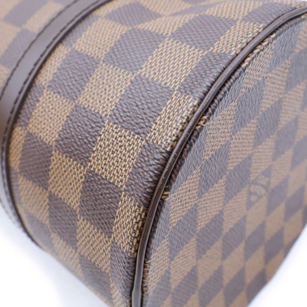 LOUIS VUITTON(ルイヴィトン) ダミエ パピヨン30 ハンドバッグ ボストンバッグ ブラウン レザー×PVC N51303 ゴールド金具 レディース