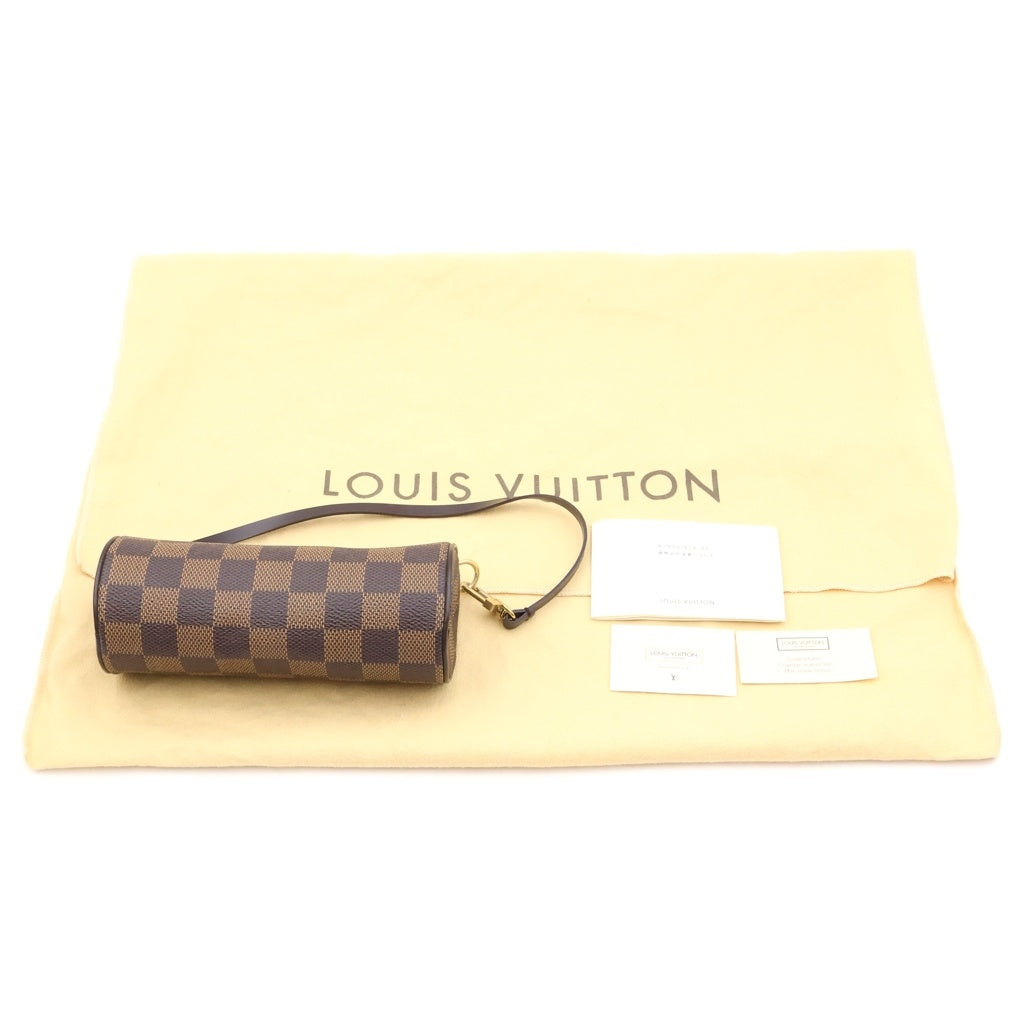 LOUIS VUITTON(ルイヴィトン) ダミエ パピヨン30 ハンドバッグ ボストンバッグ ブラウン レザー×PVC N51303 ゴールド金具 レディース