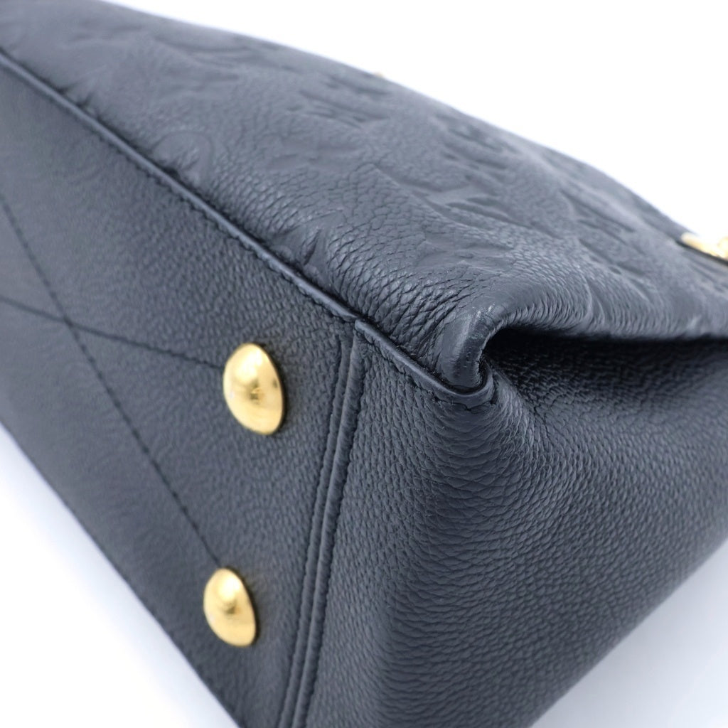 LOUIS VUITTON(ルイヴィトン) モノグラム・アンプラント スレンヌBB マリーヌルージュ チェーンショルダーバッグ ブラック レザー M43750 ゴールド金具 レディース
