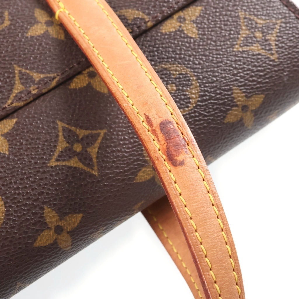 LOUIS VUITTON(ルイヴィトン) モノグラム ソナチネ ハンドバッグ ブラウン レザー×PVC M51902 ゴールド金具 レディース