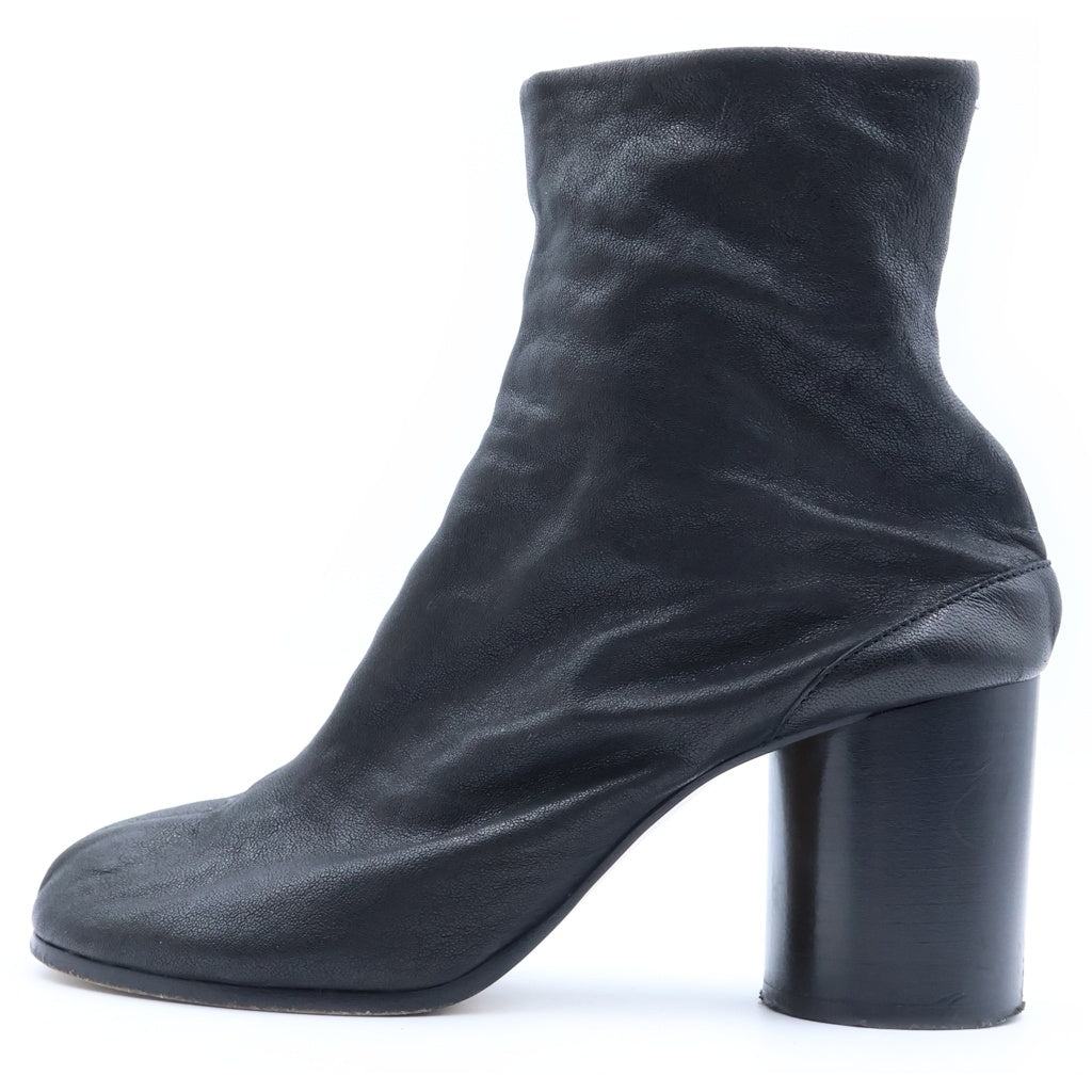Maison Margiela(メゾンマルジェラ) 23AW TABI BOOTS タビブーツ レザーアンクルシューズ 足袋 ラムスキン ブラック レディース