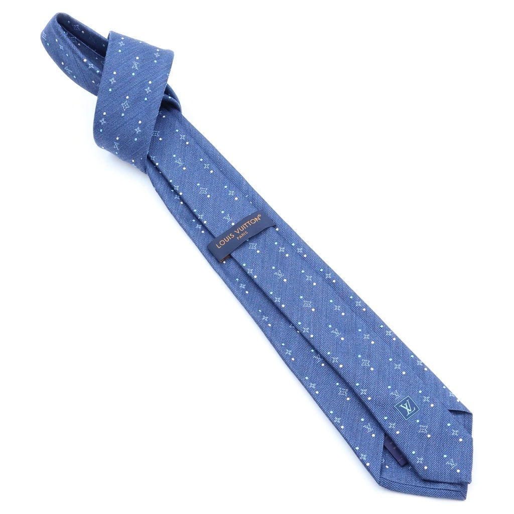 LOUIS VUITTON(ルイヴィトン) ドット オン モノグラム エクリプス シルクネクタイ ネイビー M79895