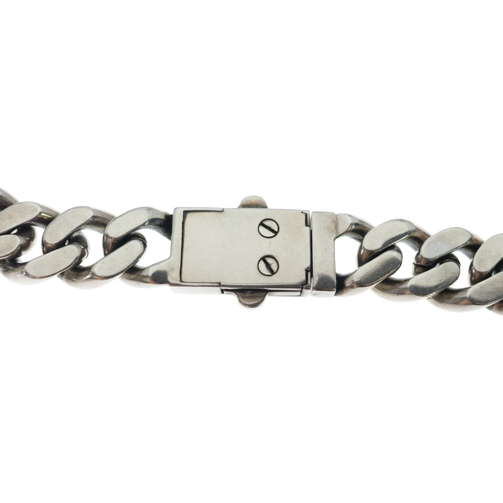 SAINT LAURENT PARIS(サンローランパリ) METAL CURB CHAIN NECKLACE メタル カーブチェーンネックレス チョーカー シルバー 691316