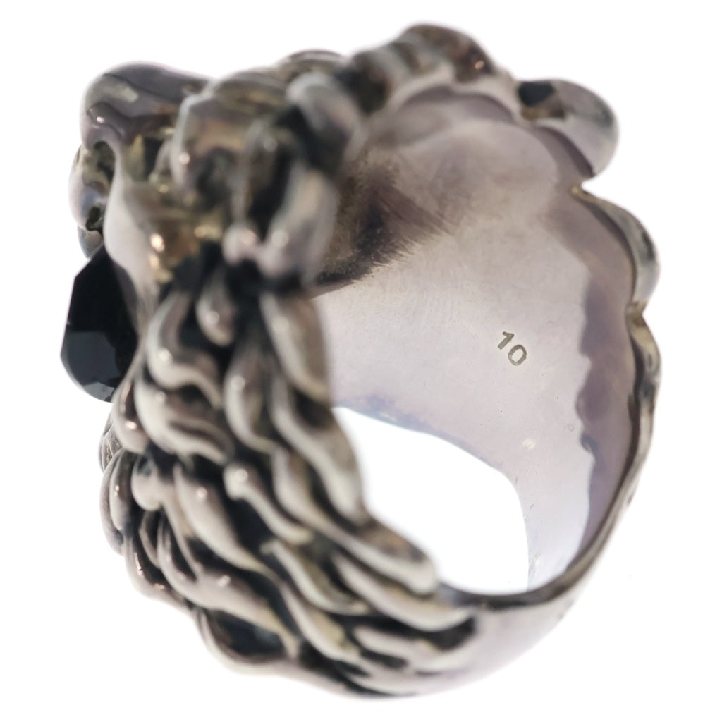 GUCCI(グッチ) ライオンヘッドリング シルバー カラーストーン Ag925 指輪 レディース
