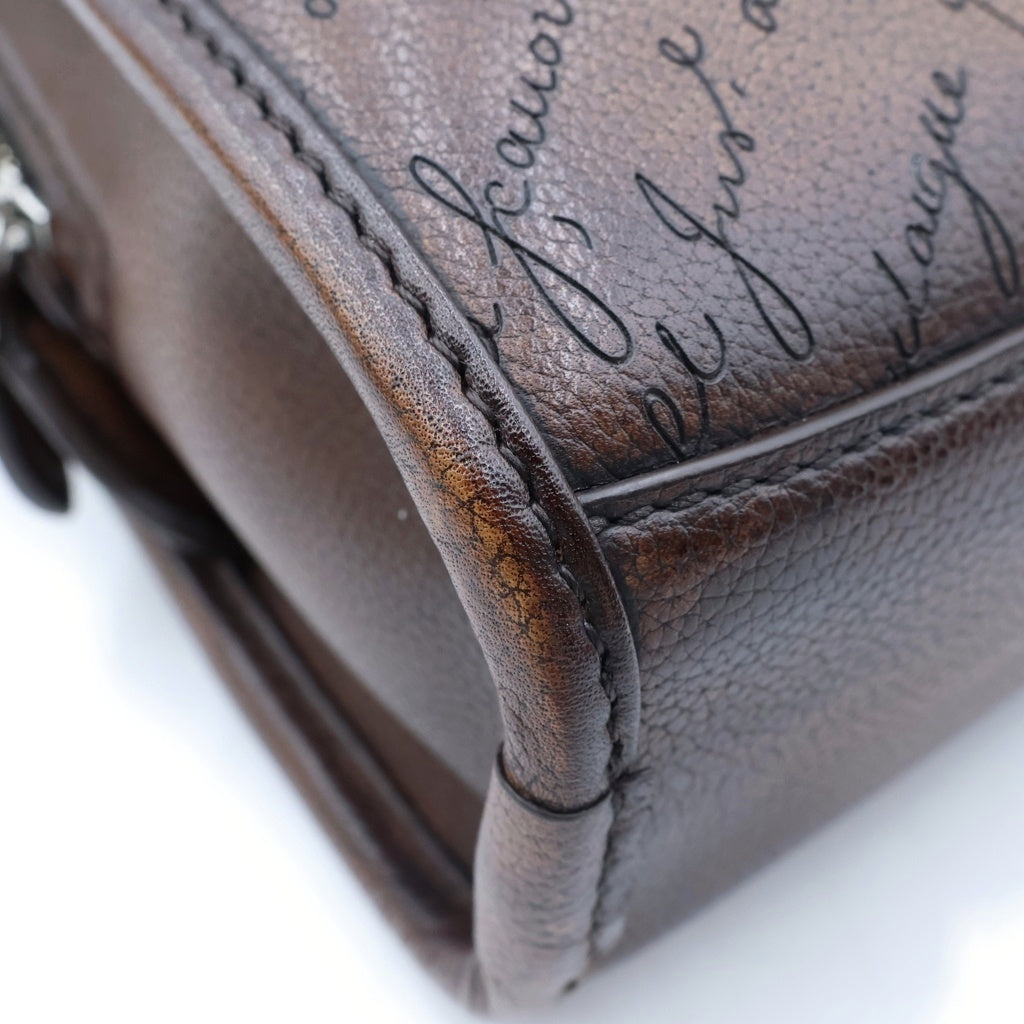 Berluti(ベルルッティ) ペリープル スリングバッグ ショルダーバッグ ボディバッグ ブラウン シルバー金具
