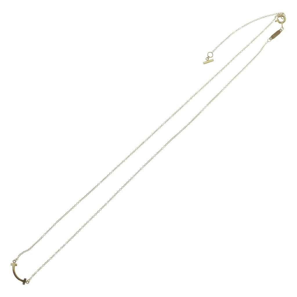 TIFFANY & Co.(ティファニー) Tスマイル ミニ ネックレス ペンダント チェーン イエローゴールド Au750YG レディース