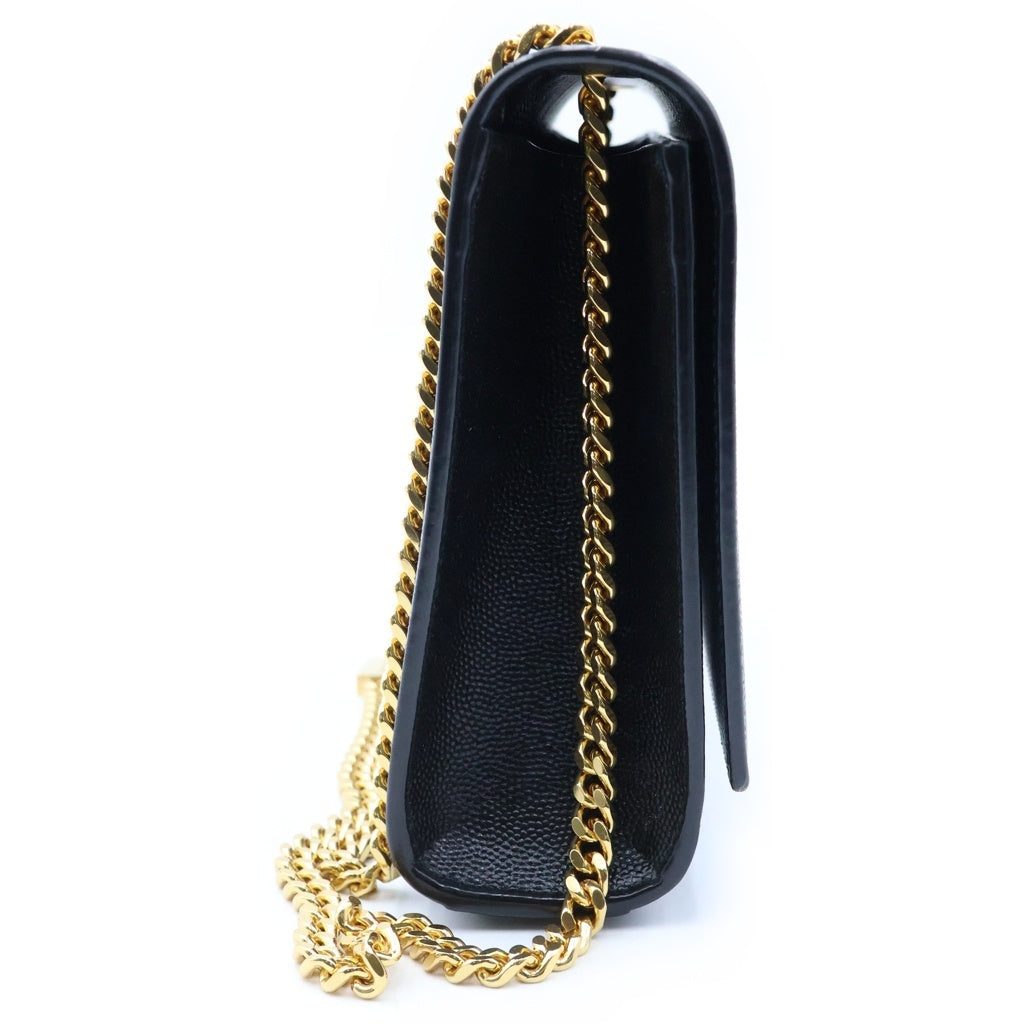 SAINT LAURENT PARIS(サンローランパリ) ケイト ミディアム チェーンショルダーバッグ ブラック 364021 ゴールド金具 レディース