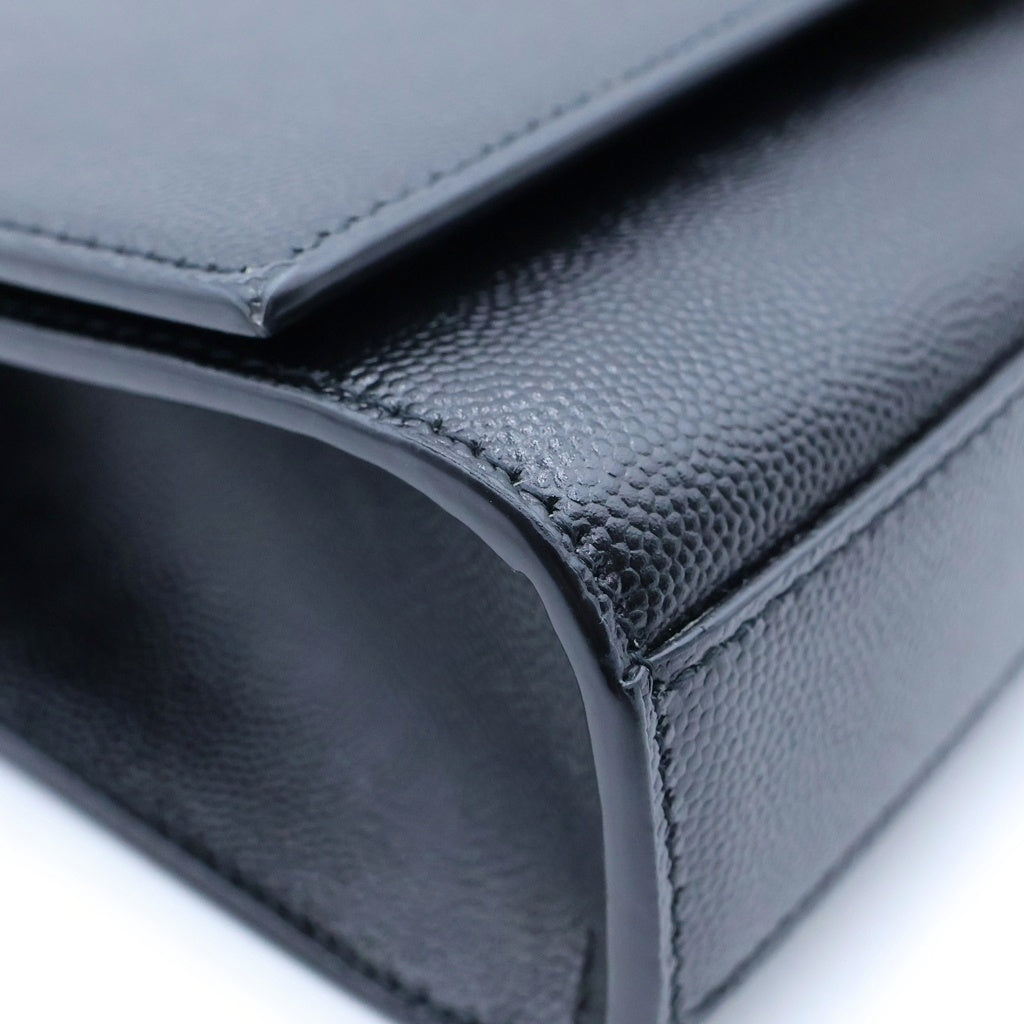 SAINT LAURENT PARIS(サンローランパリ) ケイト ミディアム チェーンショルダーバッグ ブラック 364021 ゴールド金具 レディース