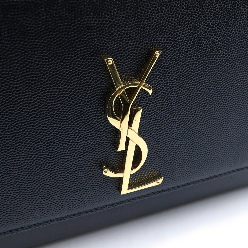 SAINT LAURENT PARIS(サンローランパリ) ケイト ミディアム チェーンショルダーバッグ ブラック 364021 ゴールド金具 レディース