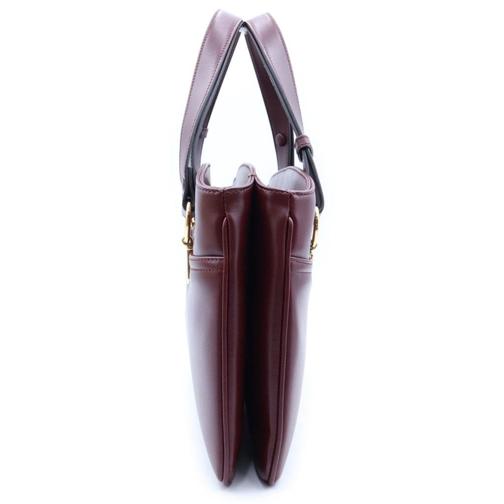 GUCCI(グッチ) アリー トップハンドル ショルダーバッグ ハンドバッグ GGマーモント レザー ワインレッド 550130 レディース