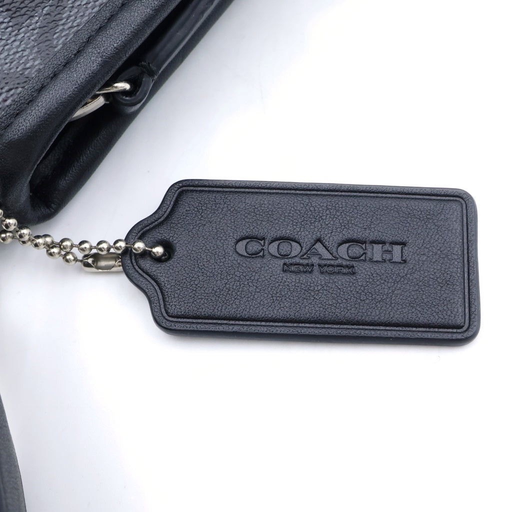 COACH(コーチ) ショルダーバッグ シグネチャー PVCレザー ブラック
